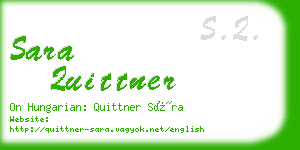 sara quittner business card